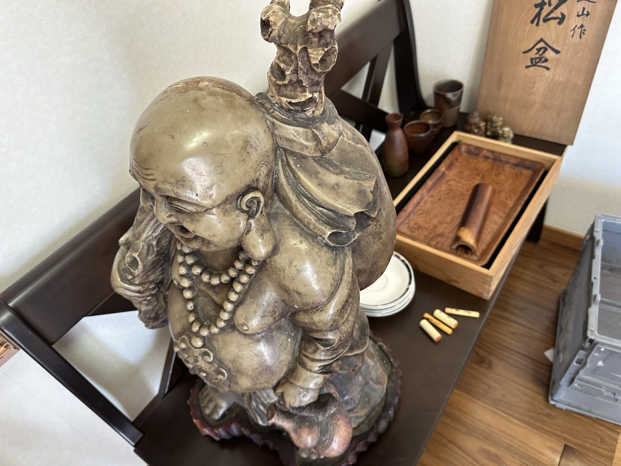 石彫り 布袋 置物 買取 岡山