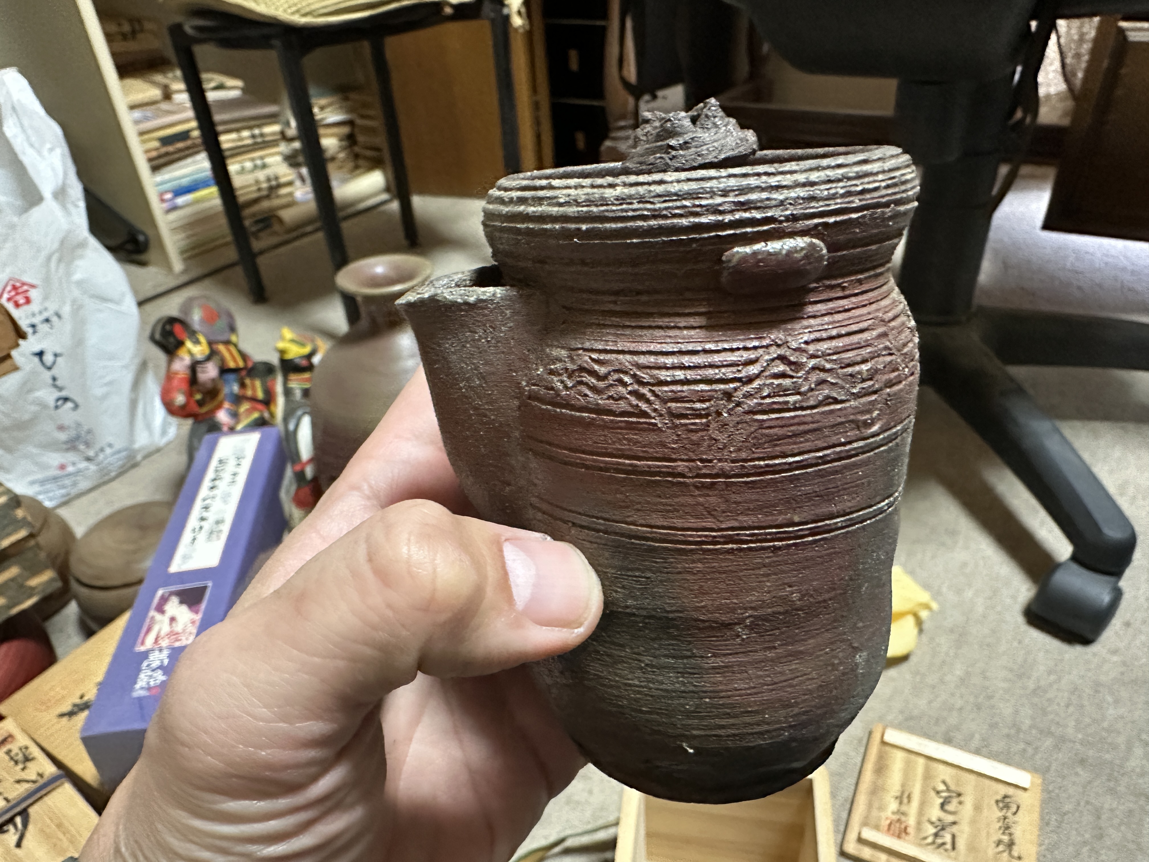 備前焼 宝山作 壺 木箱入り Yahoo!オークション - 「備前 宝山」の落札