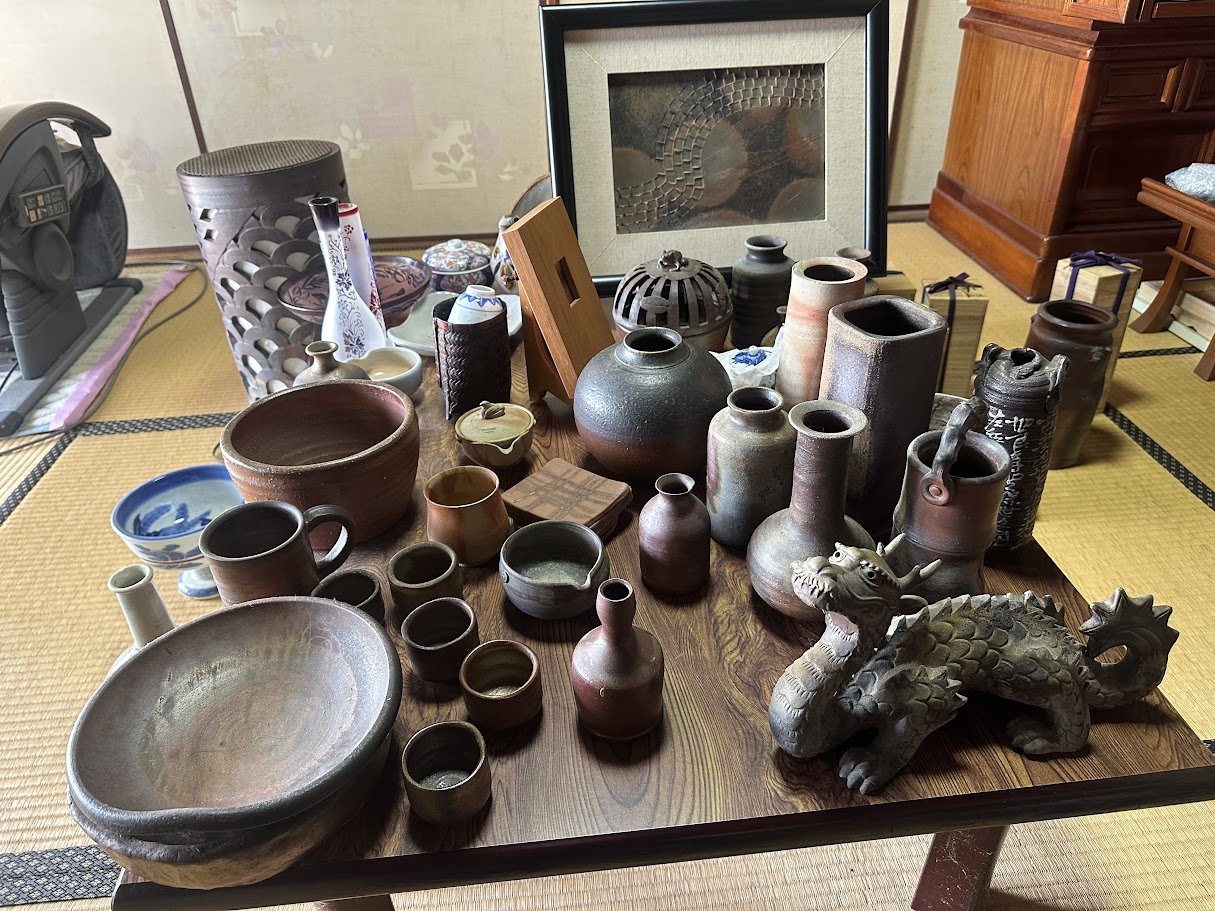 備前焼花入と置物買取 岡山市東区